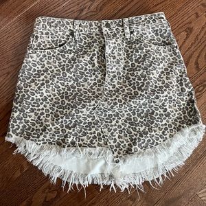 Free people cheetah print mini skirt
